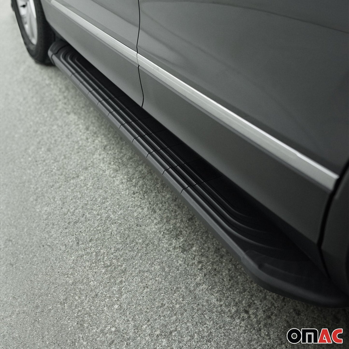 Trittbretter Seitenschweller für VW Tiguan mk3 2024-2025 Alu Schwarz 2tlg