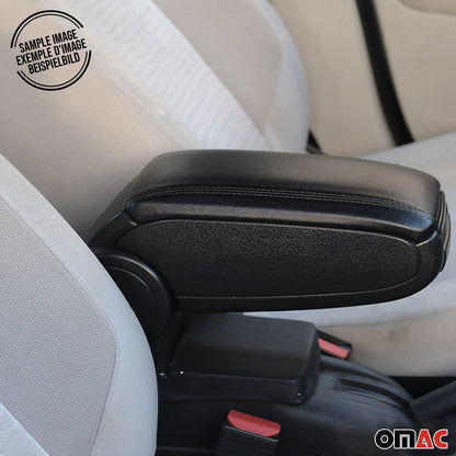 Mittelarmlehne Armlehne Mittelkonsole für Peugeot 208 2012-2019 PU-Leder Schwarz OMAC DE