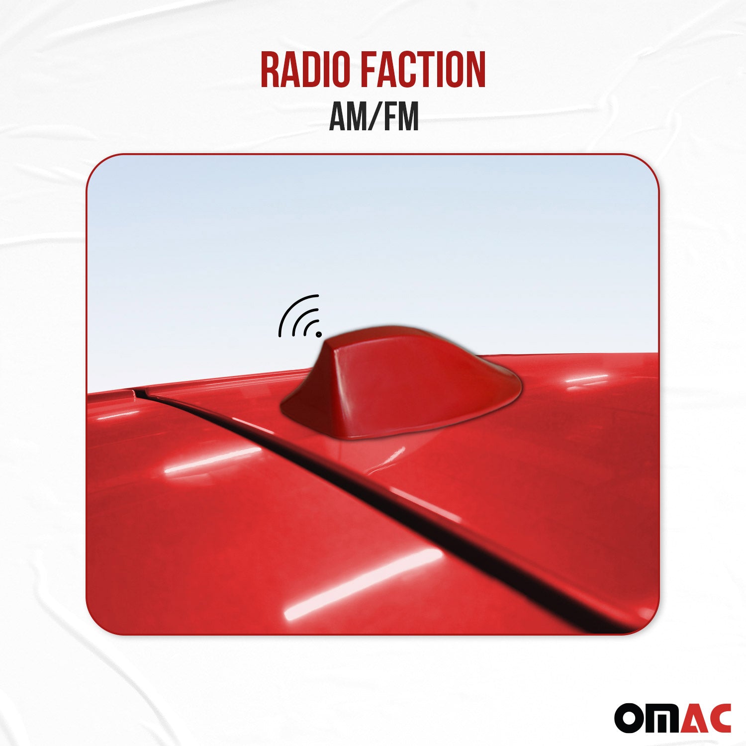 Dachantenne Autoantenne AM/FM Autoradio Shark Antenne Haifischflosse Rot OMAC DE