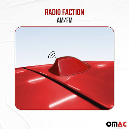 Dachantenne Autoantenne AM/FM Autoradio Shark Antenne Haifischflosse Rot OMAC DE