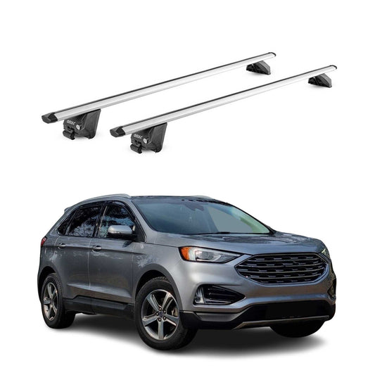 Dachträger Grundtäger für Ford Edge 2016-2021 100kg Aluminium Silber 2tlg ABE OMAC DE