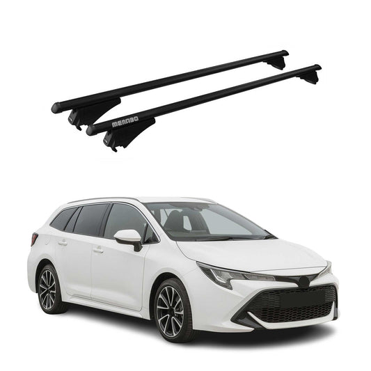 Menabo Dachträger Grundtäger für Toyota Auris mk3 2018-2019 75kg Alu Schwarz 2x OMAC DE