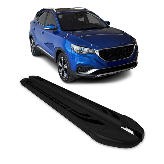 Trittbretter Seitenschweller für MG ZS-EV 2021-2025 Silber Schwarz Alu 2 tlg