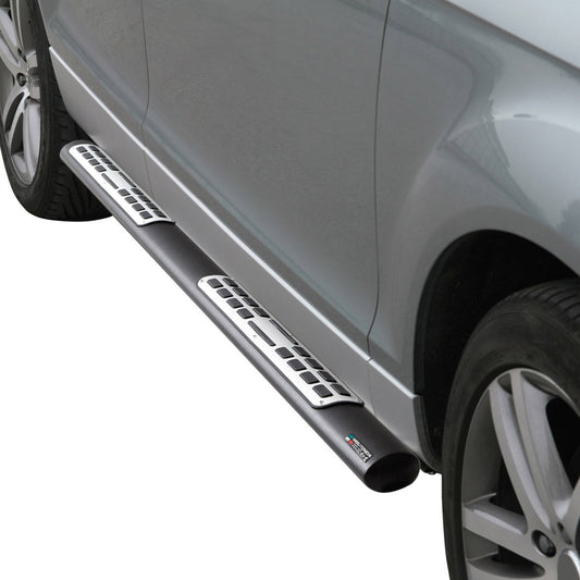 Stahl Seitenschweller Schwellerrohre für Audi Q7 4L 2006-2015 Schwarz OMAC DE