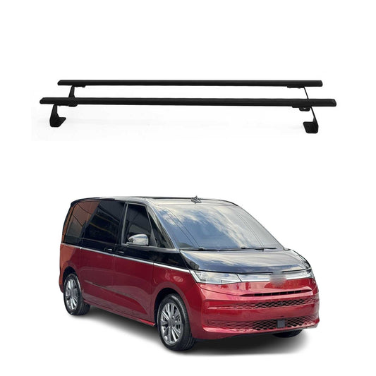 Dachträger Grundtäger für VW Multivan T7 2022-2025 75kg Stahl Schwarz 2 tlg OMAC DE