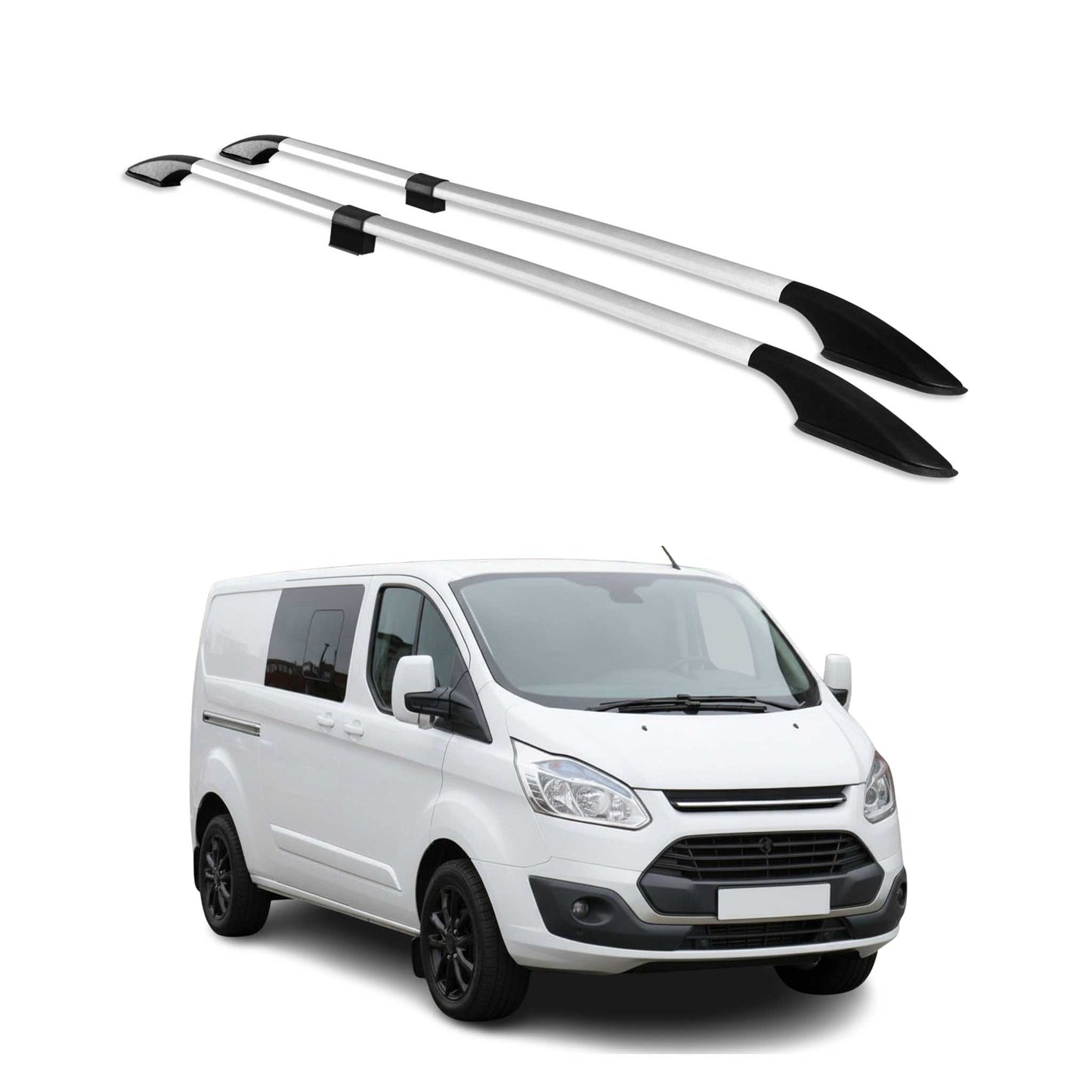 Dachreling für Ford Transit Tourneo Custom 2012-2024 L2 Langer Alu Grau OMAC DE