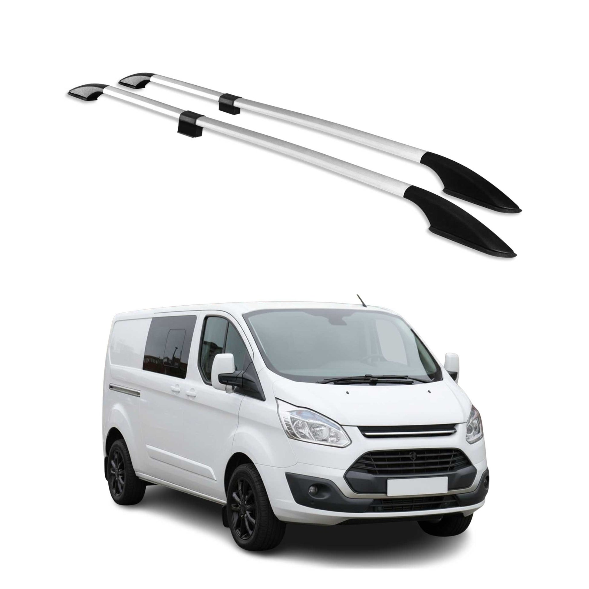 Dachreling für Ford Transit Tourneo Custom 2012-2024 L2 Langer Alu Grau OMAC DE