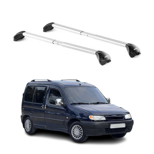Dachträger Grundtäger für Citroen Berlingo 1996-2008 100kg Alu Silber 2 tlg ABE OMAC DE