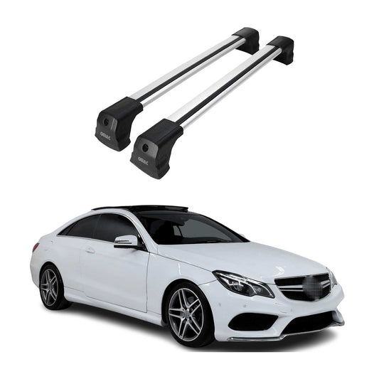 Dachträger Grundtäger für Mercedes E Klasse C207 Coupe 2009-2016 75kg Alu Silber OMAC DE