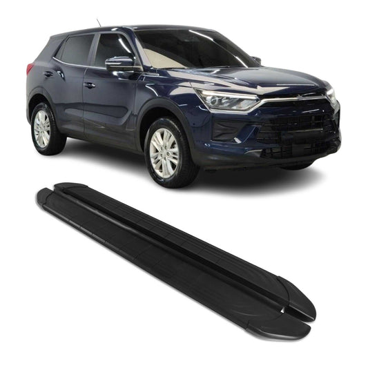 2019-2025 SsangYong Korando IV Trittbretter Seitenschweller Seitenbretter Alu Schwarz OMAC DE