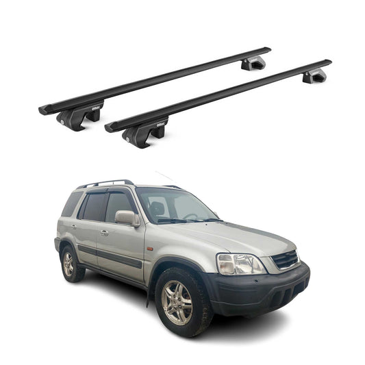Dachträger Grundtäger für Honda CR-V mk1 1995-2001 90kg Alu Schwarz 2 tlg ABE OMAC DE