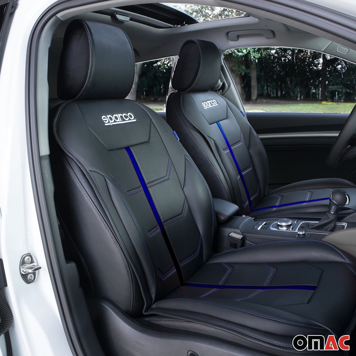 SPARCO Sitzkissen Sitzauflage Sitzschoner Universal Schwarz Blau Sitzschutz OMAC DE