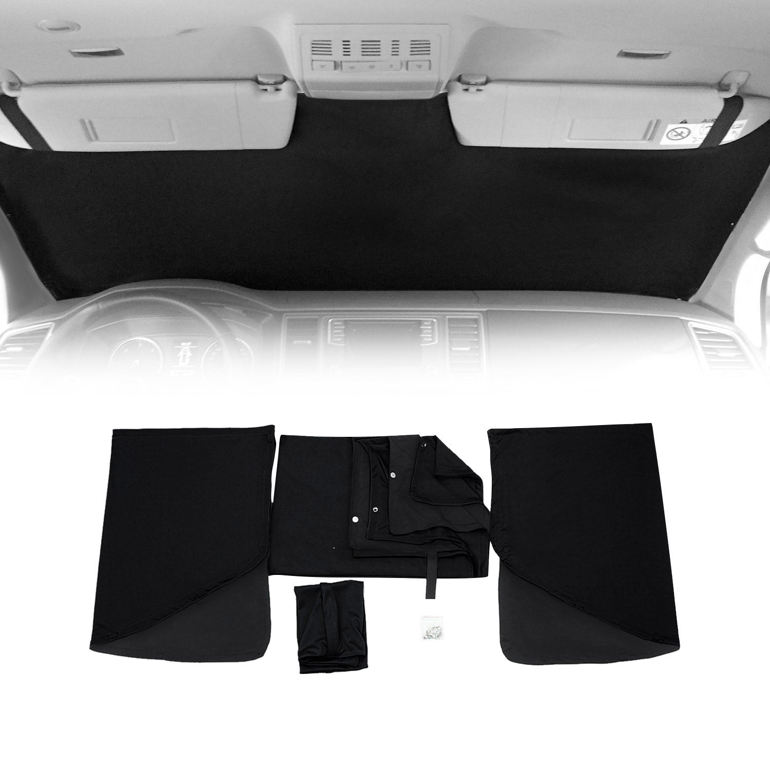 Magnetisch Vorhänge Auto für Citroen Berlingo 2008-2018 Schwarz OMAC DE