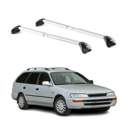 Dachträger für Toyota Corolla Kombi 1992-1997 5 tür 100kg Alu Silber 2x ABE OMAC DE