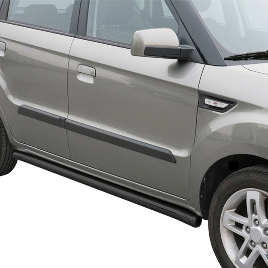 Stahl Seitenschweller Schwellerrohre für Kia Soul 2008-2014 Schwarz OMAC DE