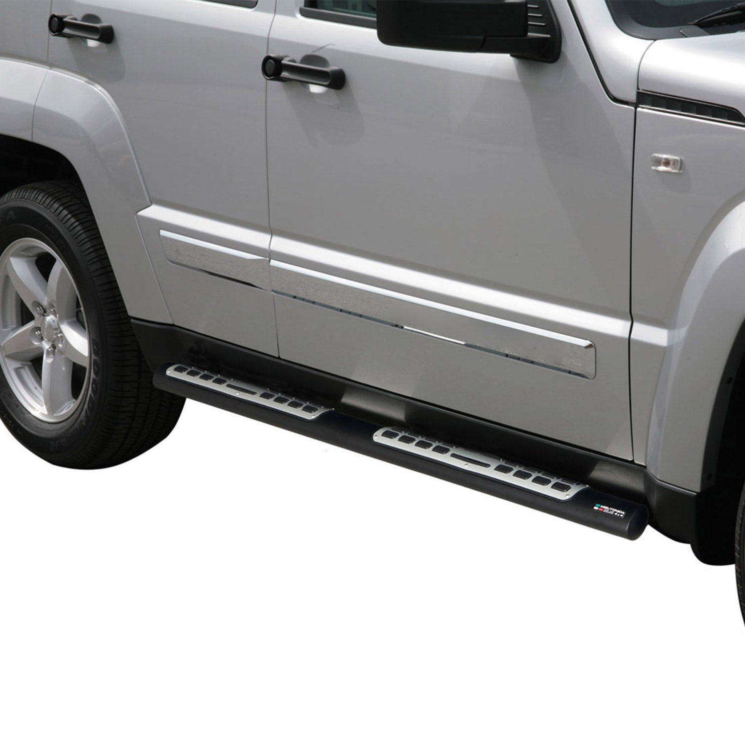 Edelstahl Seitenschweller Schwellerrohre für Jeep Cheeroke 2008-2013 Schwarz OMAC DE