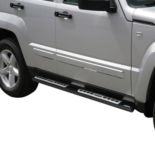 Edelstahl Seitenschweller Schwellerrohre für Jeep Cheeroke 2008-2013 Schwarz OMAC DE