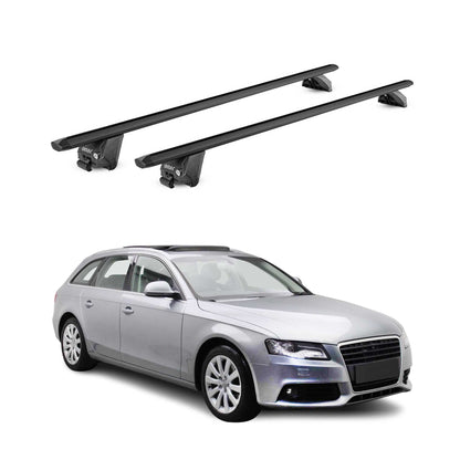 Dachträger Grundtäger für Audi A4 B8 B9 Avant 2008-2025 100kg Alu Schwarz 2x ABE OMAC DE