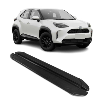 Seitenschweller Trittbretter für Toyota Yaris Cross 2023-2025 Schwarz 2 tlg OMAC DE