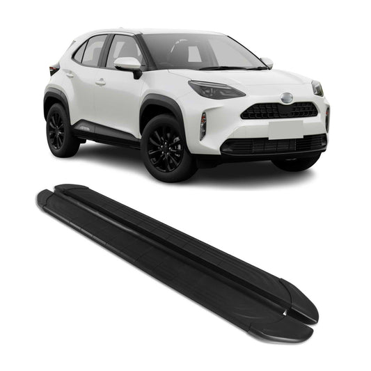 Seitenschweller Trittbretter für Toyota Yaris Cross 2023-2025 Schwarz 2 tlg OMAC DE