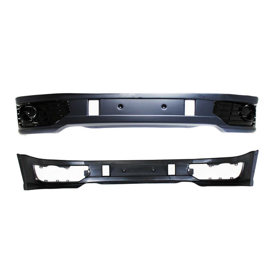JOM Frontspoiler Lippe Stoßstange Splitter für VW T5 Facelift 2009-2015 Grau ABS OMAC DE