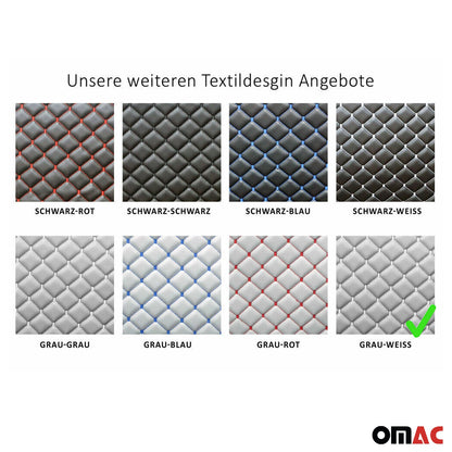 Sitzbezüge Schonbezüge für VW Transporter T4 1990-2003 Kunstleder Grau Weiß 2+1 OMAC DE