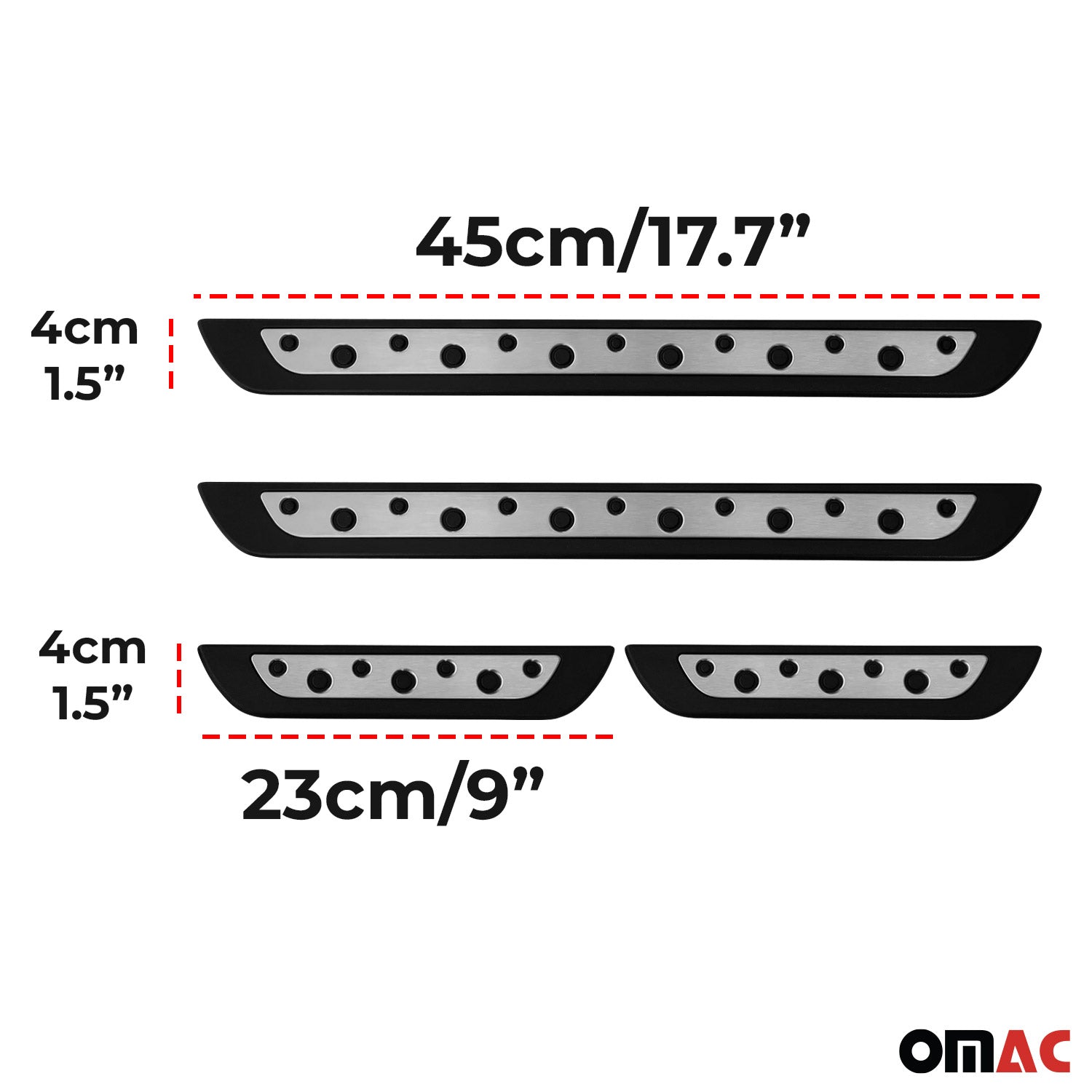 Einstiegsleisten Türschweller für Audi Chrom Edelstahl 4x OMAC DE