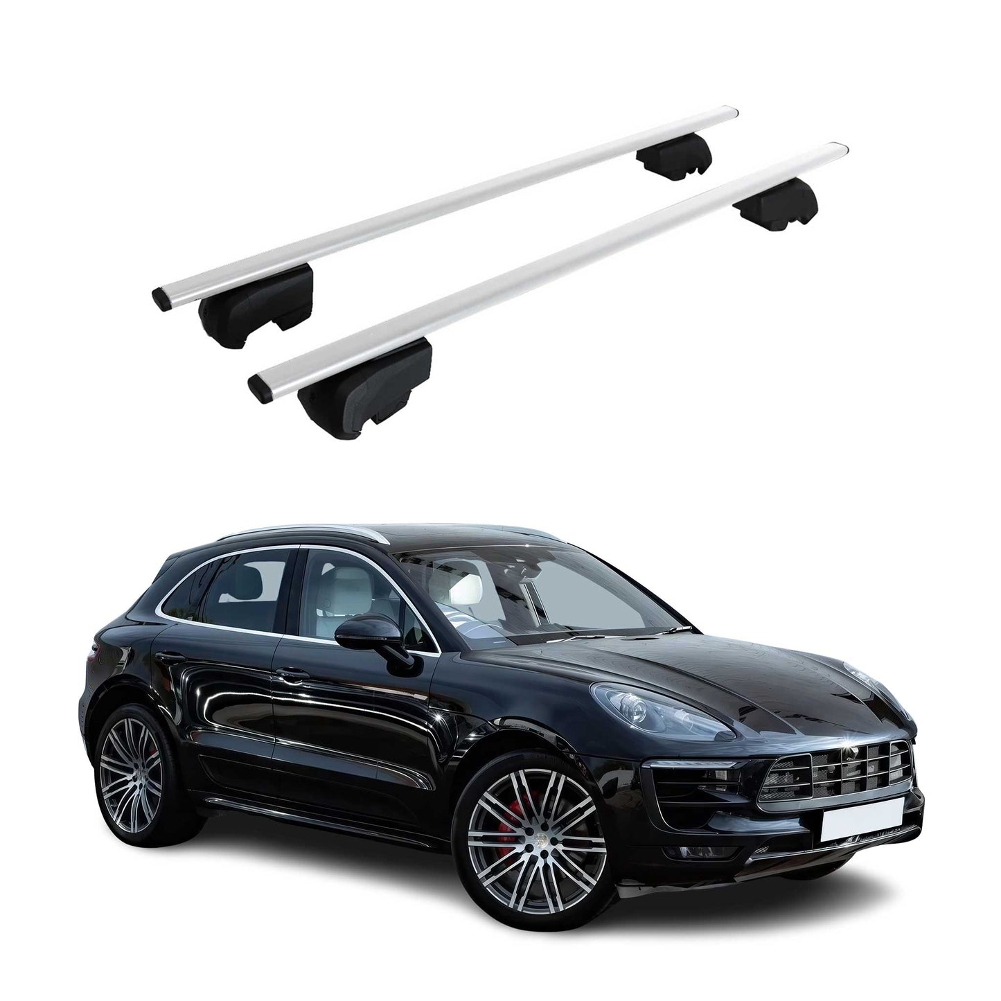 Dachträger für Porsche Macan 2014-2023 Metall Schwarz ABE 2x OMAC DE