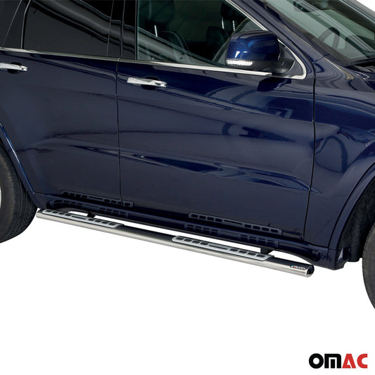 Stahl Seitenschweller Schwellerrohre für Jeep Grand Cherokee 2015-2021 Silber OMAC DE