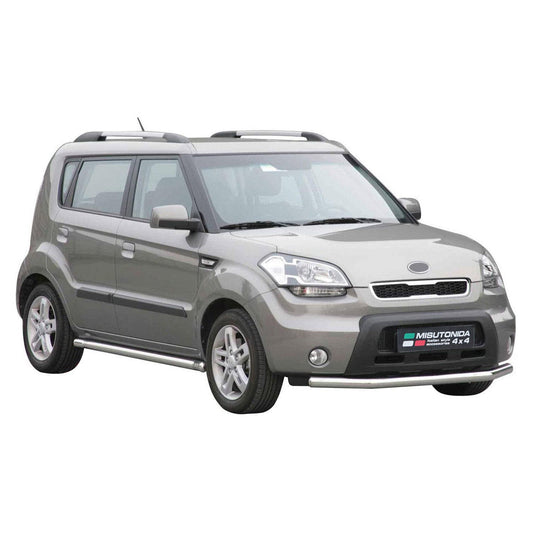 Stahl Seitenschweller Schwellerrohre für Kia Soul 2008-2014 Silber OMAC DE