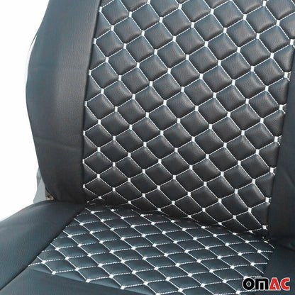 Sitzbezüge Schonbezüge für VW Transporter T4 1990-2003 Kunstleder Schwarz 1+1 OMAC DE