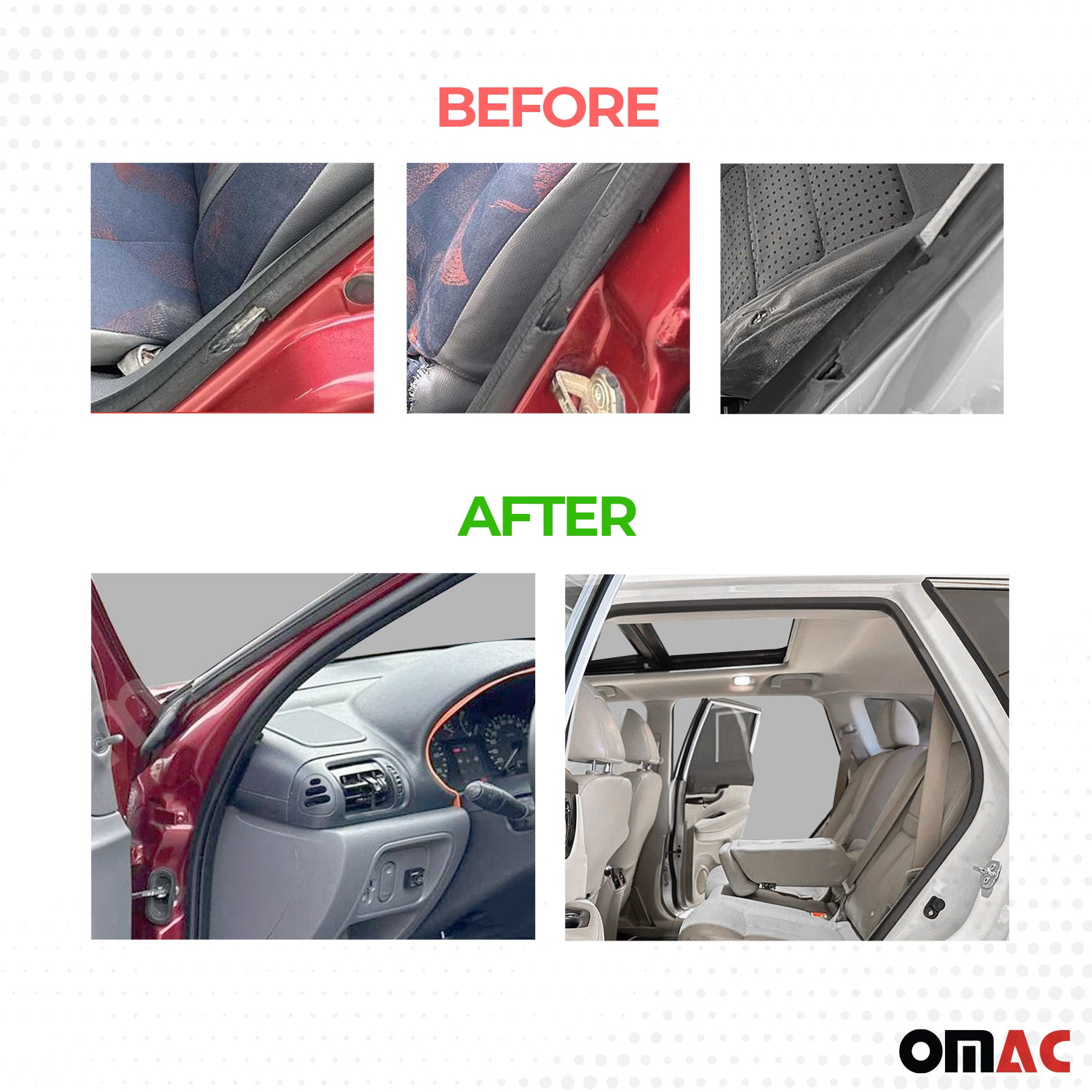 Auto Türdichtung 3.5M Gummidichtung Kantenschutz für Peugeot 307 2001-2009 OMAC DE