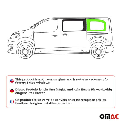 Seitenfenster Auto Fenster für Citroen Spacetourer 2017-2023 Schwarz Links L2 OMAC DE