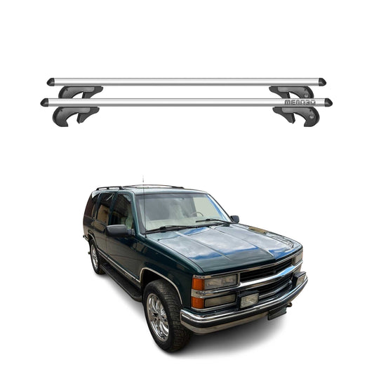 Menabo Dachträger Gepäckträger für Chevrolet Tahoe 1992-2000 Silber 90kg 2x OMAC DE
