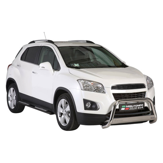 Edelstahl Seitenschweller Schwellerrohre für Chevrolet Trax 2013-2016 Schwarz OMAC DE