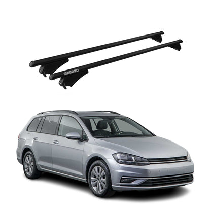 Menabo Dachträger Grundtäger für VW Golf VII 2013-2020 75kg Alu Schwarz 2tlg OMAC DE