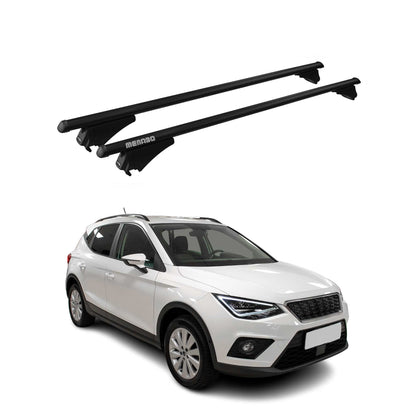 Menabo Dachträger Grundtäger für Seat Arona 2017-2025 75kg Alu Schwarz 2 tlg OMAC DE