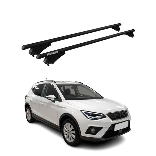 Menabo Dachträger Grundtäger für Seat Arona 2017-2025 75kg Alu Schwarz 2 tlg OMAC DE