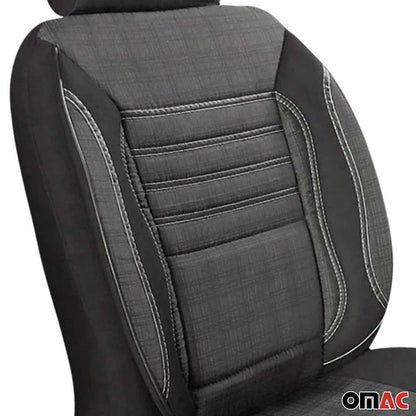 Schonbezüge Sitzbezüge für VW T6 T6.1 Transporter 2015-2025 Rauch Grau 1 Sitz OMAC DE