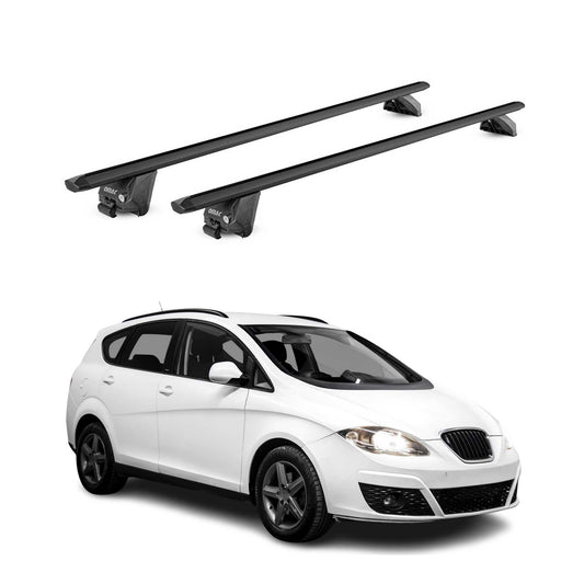 Dachträger Grundtäger für Seat Altea Freetrack XL 2007-15 100kg Alu ABE Schwarz OMAC DE