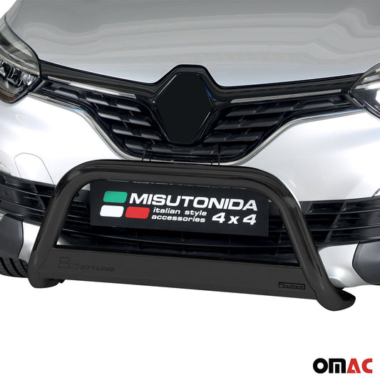 Frontbügel Frontschutzbügel für Renault Captur 2017-2019 Schwarz ø63mm Stahl OMAC DE