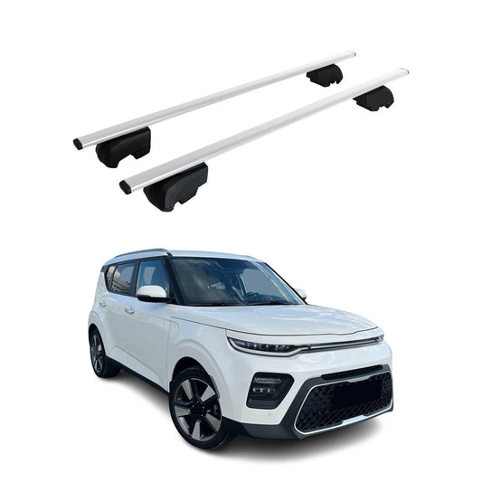 Dachträger Grundträger für Kia Soul X-Line 2020-2023 Metall Silber ABE 2x OMAC DE