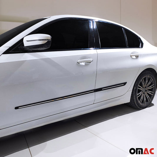 Seitentürleiste Türschutzleiste für Skoda Karoq 2017-25 Polypropylene Chrome 4x OMAC DE