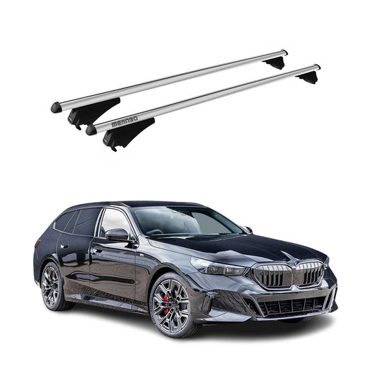 2024-2025 BMW 5er G61 Touring Menabo Grundträger Dachträger 75kg Aluminium Grau 2x OMAC DE