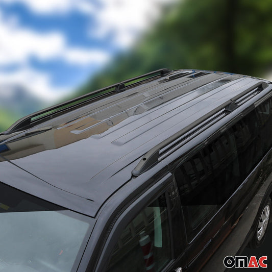 Dachreling Dachgepäckträger für Ford Transit Connect 2003–2013 Schwarz L2 Langer OMAC DE