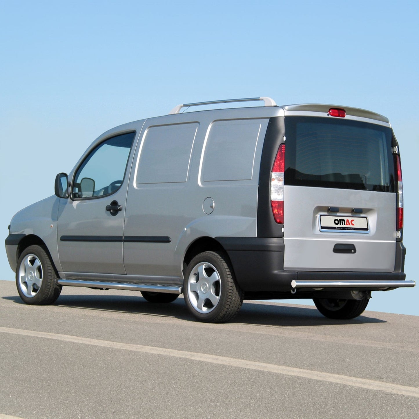 Heckspoiler Dachspoiler für Fiat Doblo 2000-2010 Hecktür Silber 1tlg OMAC DE
