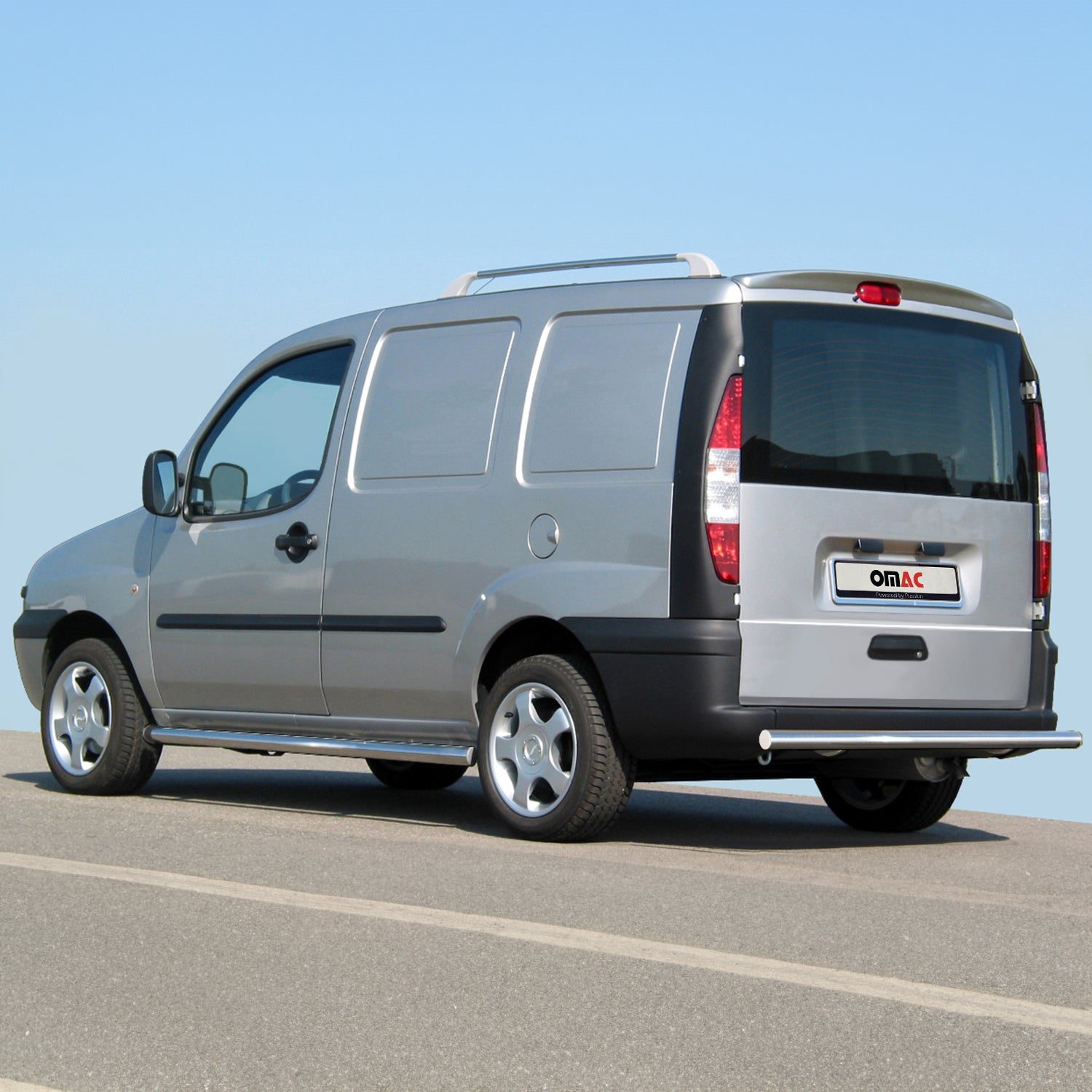 Heckspoiler Dachspoiler für Fiat Doblo 2000-2010 Hecktür Silber 1tlg OMAC DE