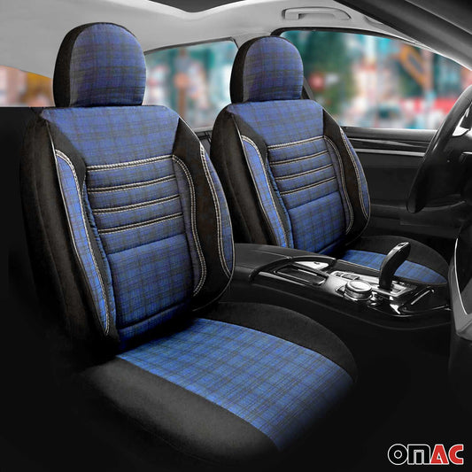 Schonbezüge Sitzschoner Sitzbezüge für VW Crafter 2006-2025 Schwarz Blau 1 Sitz OMAC DE