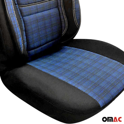 Schonbezüge Sitzschoner Sitzbezüge für VW Caddy 2003-2025 Schwarz Blau 1 Sitz OMAC DE