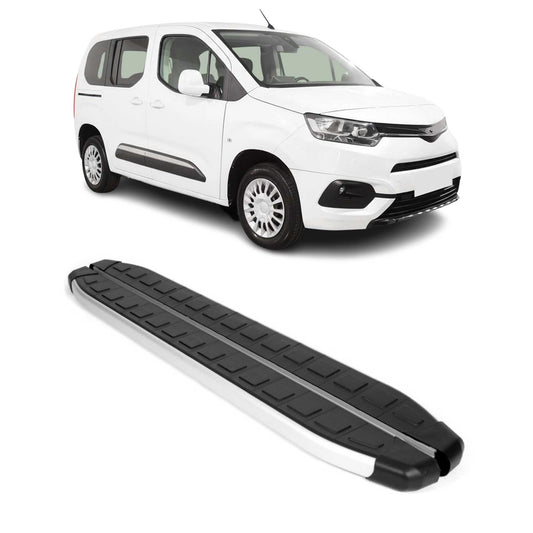 Seitenbretter Trittbretter für Toyota Proace City 2019-25 L1 Kurzer Alu Schwarz OMAC DE